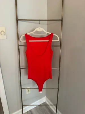 Live in the Moment Coral Tank Bodysuit thumbnail 2