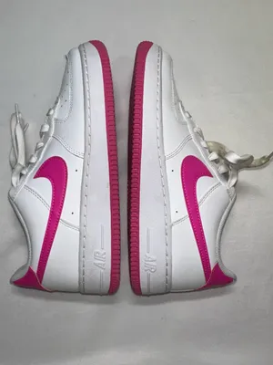 Nike Air Force 1 Low White Laser Fuchsia Pink FV5948-102 Youth 7Y Women 8.5 thumbnail 6