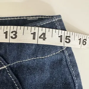 Forever 21 Wide Leg Jeans Womens Sz 27 Dark Wash Contrast Stitch Low Rise Boho thumbnail 8