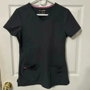HeartSoul Women's Black Short Sleeve Scrub Top thumbnail 1
