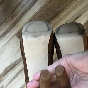 Antano brown leather open toed booties Size 7.5 thumbnail 5