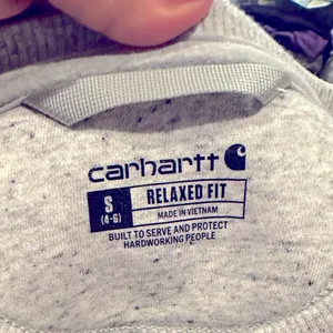 Carhartt Heather Crew Neck Logo Spell-out Casual Loungewear Sweatshirt Top S thumbnail 4