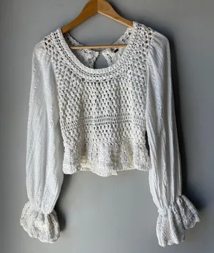 Free People Boho Crochet Top thumbnail 1