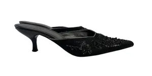 Find Women's Backless Low Heels Black Size 8 thumbnail 3