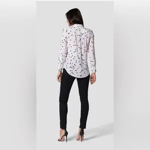 Equipment Star Print Long Sleeve Silk Blouse medium thumbnail 14