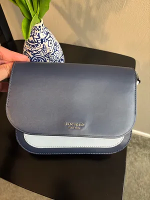 kate spade Navy and White Smooth Leather Crossbody thumbnail 3