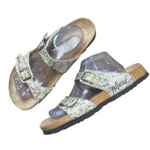 Papillio Women's Sydney Double Strap Sandals Cream Gold Marble Size 42 L11 thumbnail 1