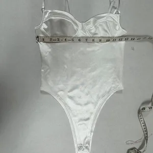 ADIKA White‎ Satin Bodysuit - Size S. thumbnail 6