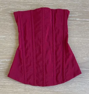White Fox Tell Me A Secret Strapless Bustier Corset Size XXS in Red thumbnail 1