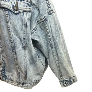 VTG 90s Ocean Denim Acid Wash Lighthouse Jacket Scenic Art Oversized XL thumbnail 15