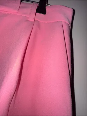 ZARA Bright Pink High Waisted Trousers Pants Size Small thumbnail 6