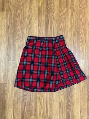 Tommy Hilfiger Plaid Y2K Academia Old Money Skirt with shorts under size small. thumbnail 2