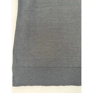 Black Rivet Metallic Sweater Vest XL Gray Gold Grommet Mock Neck Sleeveless Top thumbnail 6