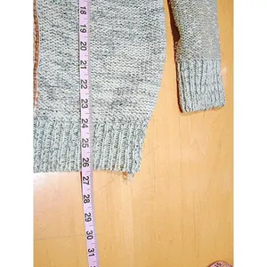 Vintage Y2k Kocal Womens Leaf Fall Theme Colorblock Sweater Tans Mint Green Sz L thumbnail 7