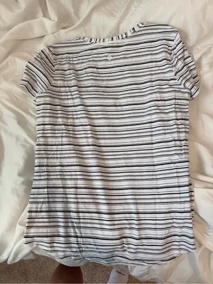 lululemon athletica White Tee with Black Stripes thumbnail 3