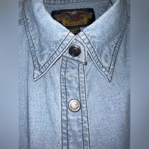 Harley-Davidson Denim Vest | Y2K Vintage |‎ Size M thumbnail 5