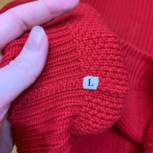 Meggi Red 100%‎ New Wool Hand Loomed Sweater Made in Germany Womens Large VTG thumbnail 8