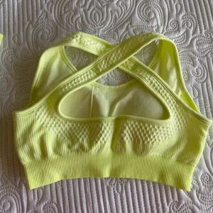 New Lemon Yellow Sport Yoga Set Leggings Top M thumbnail 7