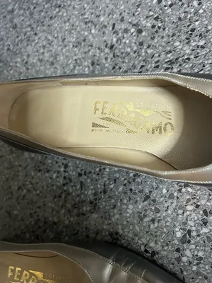 Salvatore Ferragamo Women's Metallic Pewter Pointed-Toe Flats thumbnail 4