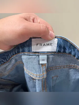 FRAME High N Tight Wide Leg Crop Distressed Hem Lomina Denim Jeans Women's 28 thumbnail 7