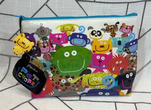 Paperchase Pet Chopz Toiletry Bag Large Multicolor Animal Monster Print NWT thumbnail 1