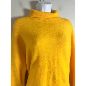 Whistles Yellow Oversized Funnel Neck Knit Wool‎ Blend Sweater M 2260969 thumbnail 5