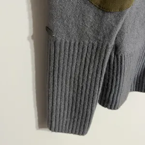 Cabelas 100% Lambs Wool Leather Elbow Patch Cardigan Size‎ Small Gray Shawl Neck thumbnail 12