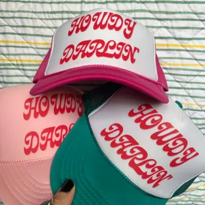 Howdy Darlin Trucker Hat Pink thumbnail 4