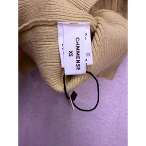 Commense Cable Knit Vest Women XS Beige Gold Button Sleeveless Layering thumbnail 3