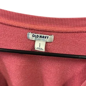 Vintage Cotton Blend Mauve Old Navy Scoop Neck French Terry Sweatshirt Large thumbnail 6