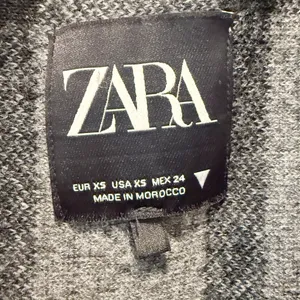 ZARA Plaid Wool Blend Oversized Poncho‎ Fringe Hem size XS thumbnail 7