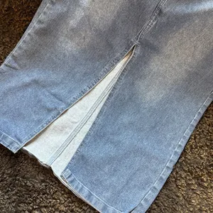 Rachel Zoe Blue Denim Maxi Skirt Front Slit Womens Size 10 thumbnail 2