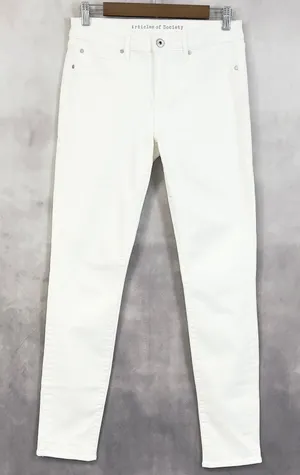 Articles of Society Skinny Jeans Womens 27 White Stretch Minimalist Karen Crop‎ thumbnail 1