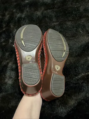 ARIAT Red Leather Sandals Size 9 strappy huaraches shoes thumbnail 6