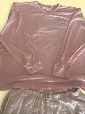 Victoria's Secret Pink and white pajama set size Large thumbnail 4