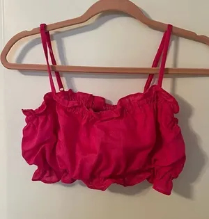Lulus Hot Pink Crop Top thumbnail 1