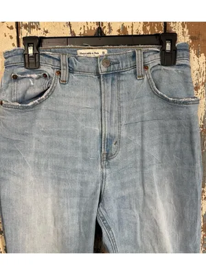 Abercrombie & Fitch The Ankle Straight Ultra High Rise Curve Love 28 6R thumbnail 3