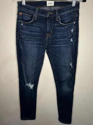 Hudson Natalie Mid Rise‎ Super Skinny Distressed Jeans thumbnail 3