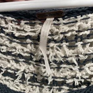 Free People stripe shag sweater size medium thumbnail 2