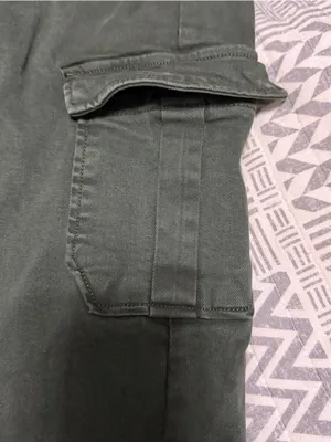 Well Worn Olive Cargo Pants Womens 6/28 Utility Stretch Straight Leg Green thumbnail 4