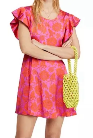 Free People Electric Posie Dress EUC $140 Retail P2P 14” thumbnail 1