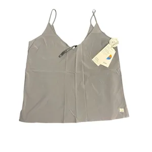 Vuori Villa V-Neck Cami Top Women's Size Size L Mallorca Gray New w/tag thumbnail 2