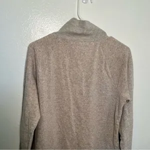 J. Crew Factory Women's Size Small Wide Button-Collar Tunic Sweatshirt Oatmeal thumbnail 9