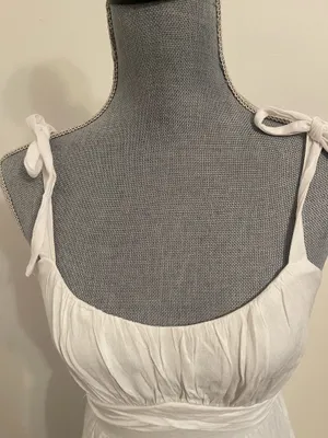 Trixxi White Tiered Tie Shoulder Maxi Dress. Size s thumbnail 9