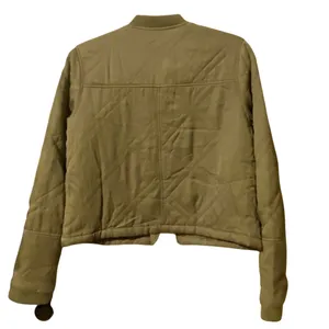Lily & Lottie Olive Green Quilted Bomber Jacket Coat thumbnail 4