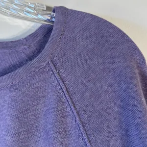 Karen Scott Womens XL Purple Cotton Crew Neck Raglan Pullover Sweater‎ thumbnail 4