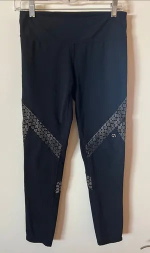 GAP Black Leggings with Reflective Dot Accents thumbnail 1
