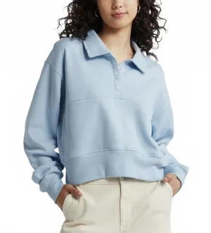 BP Polo Fleece Sweatshirt Light Blue Size Large thumbnail 1