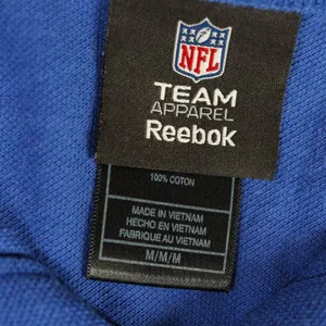 Reebok New York Giants Polo Shirt Blue NFL Team Apparel Medium‎ Pique Cotton thumbnail 6