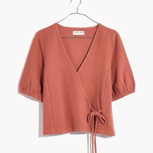Madewell Texture & Thread Wrap Top thumbnail 2